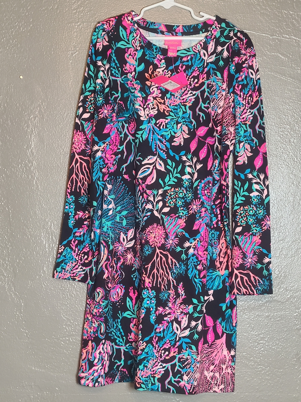 Lilly Pulitzer Girls Mini Jansen Dress Twilight Coral 12-14 XL NWT - Picture 2 of 11